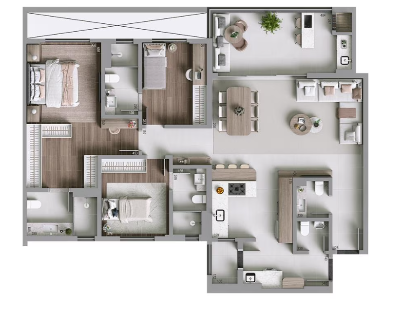 Apartamento Tipo - Final 1 e 2